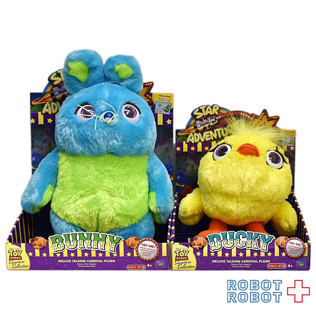 シンクウェイ トイストーリー4 シグネチャーコレクション ダッキー バニー デラックス トーキング ぬいぐるみ ターゲット限定 Robotrobot