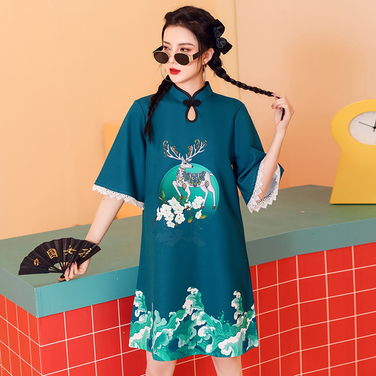 ついに再入荷 中華風 ワンピース 芊草ドレスセット リアルサープラス