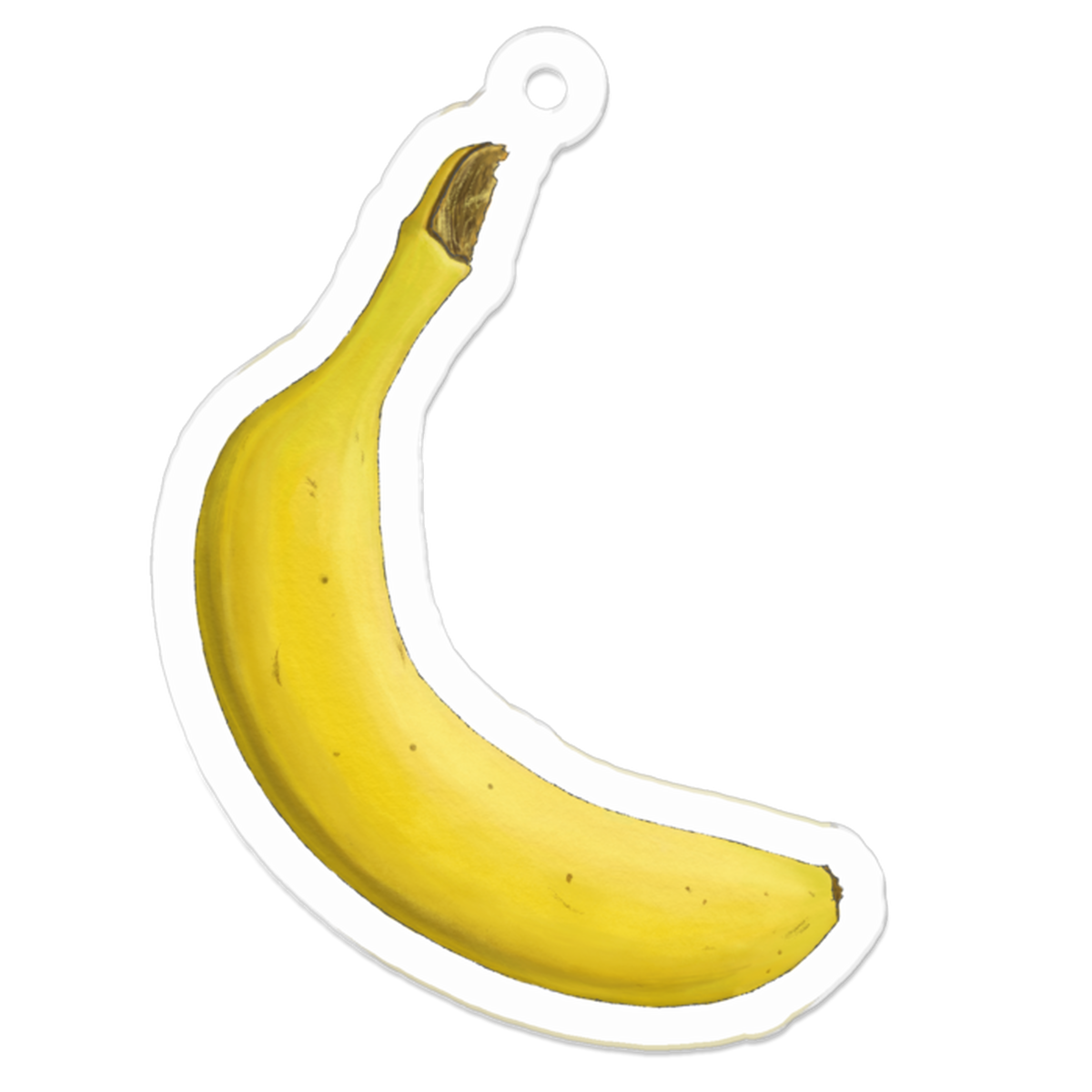 バナナのイラストのアクリルキーホルダー 絵描きのraddieyのお店