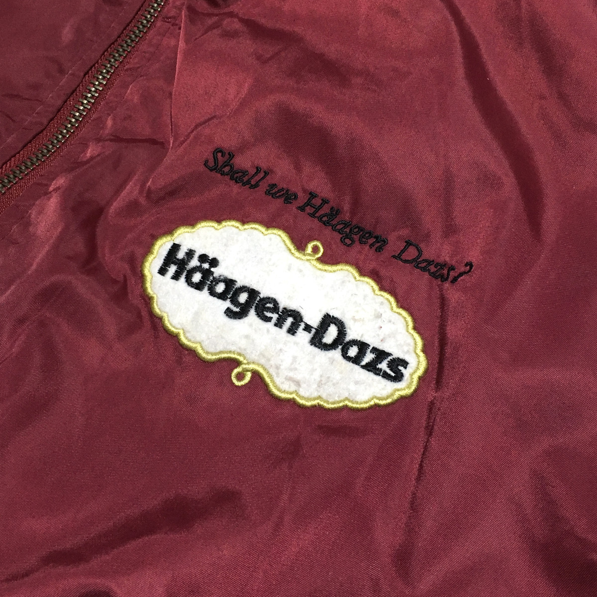 Häagen-Dazs ハーゲンダッツ ロゴ刺繍入り スタッフ用 MA-1タイプ ブルゾン | kidaore