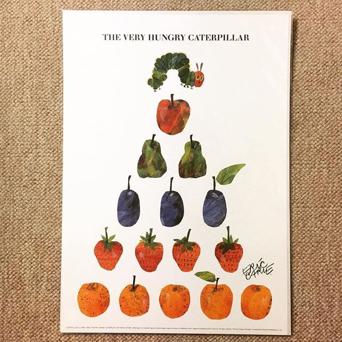 ミニ ポスター エリック カール はらぺこあおむし フルーツ 三角 古本トロニカ 通販オンラインショップ 美術書 リトルプレス ポスター販売