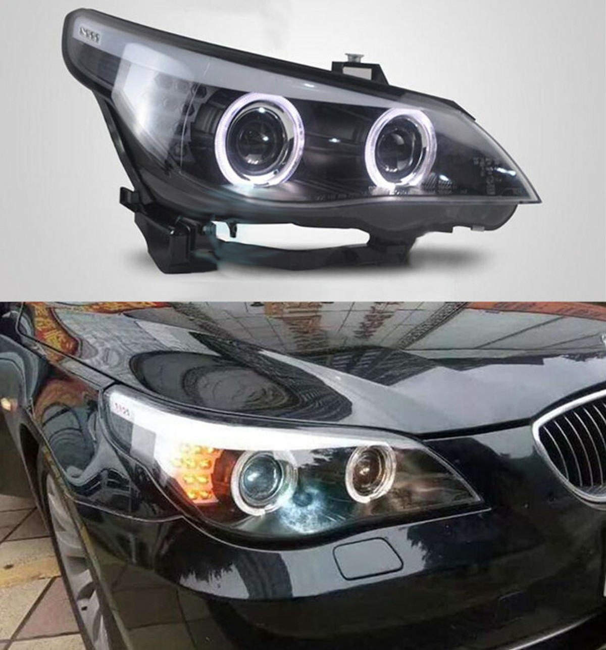 セット ヘッドライト Ccfl Led D25 Hidキット付き 04 07 Bmw 5シリーズ E60 E61 車バイクのパーツ店