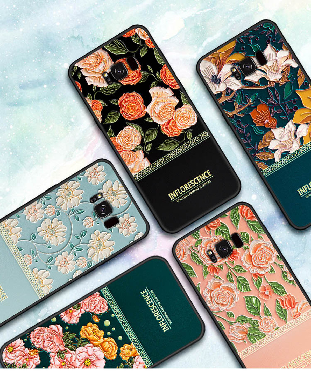 Infloerscence Iphone11pro Xs 8plus Galaxys10 S9plusケース 花 女性 魅力的 欧米新品 Jpcasecase 携帯ケース 通販