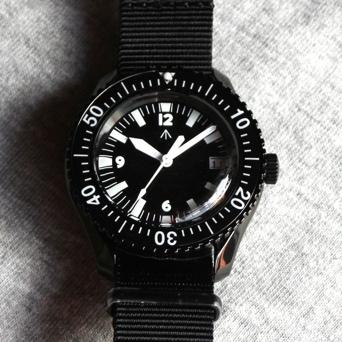NAVAL MILITARY WATCH MIL.05 BK/BK Automatic ROYAL Military Diver TYPE