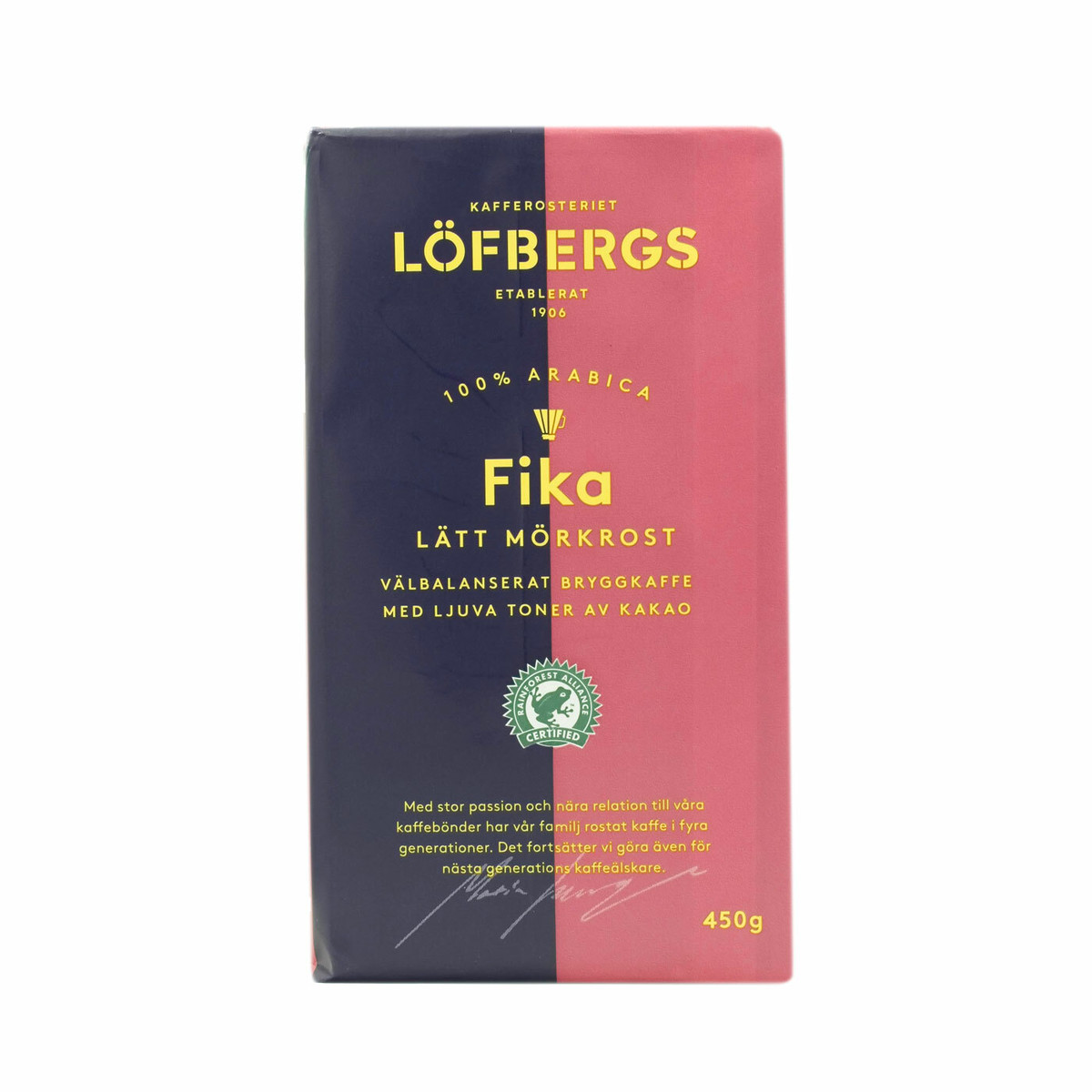Fika 450g コーヒー粉 中深煎り Lofbergs Fikahuset フィーカフセット スウェーデンの紅茶とコーヒーの販売
