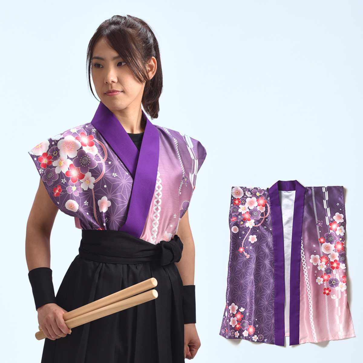 袖なし半天 令和柄 ポリエステル 日本製 太鼓衣装 よさこい衣装 飲食店ユニフォーム 和風衣装通販の横山工藝 衣装企画部オンラインストア
