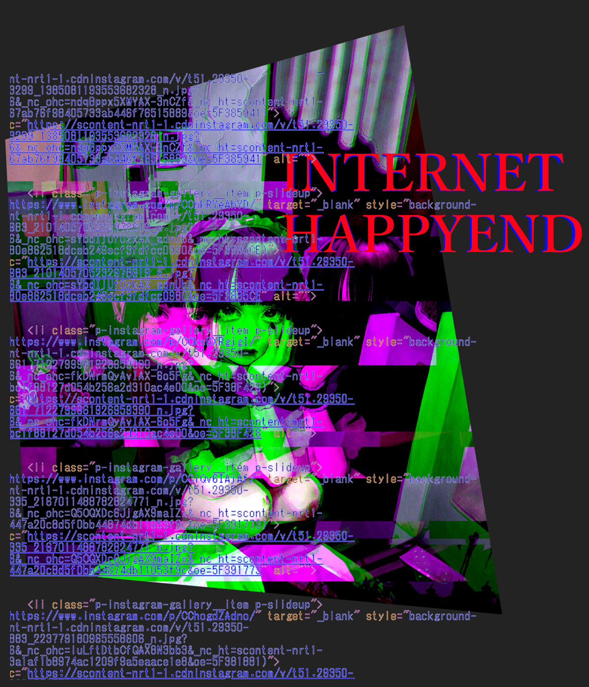 Internet Happyend ロングtシャツ Internet Happyend