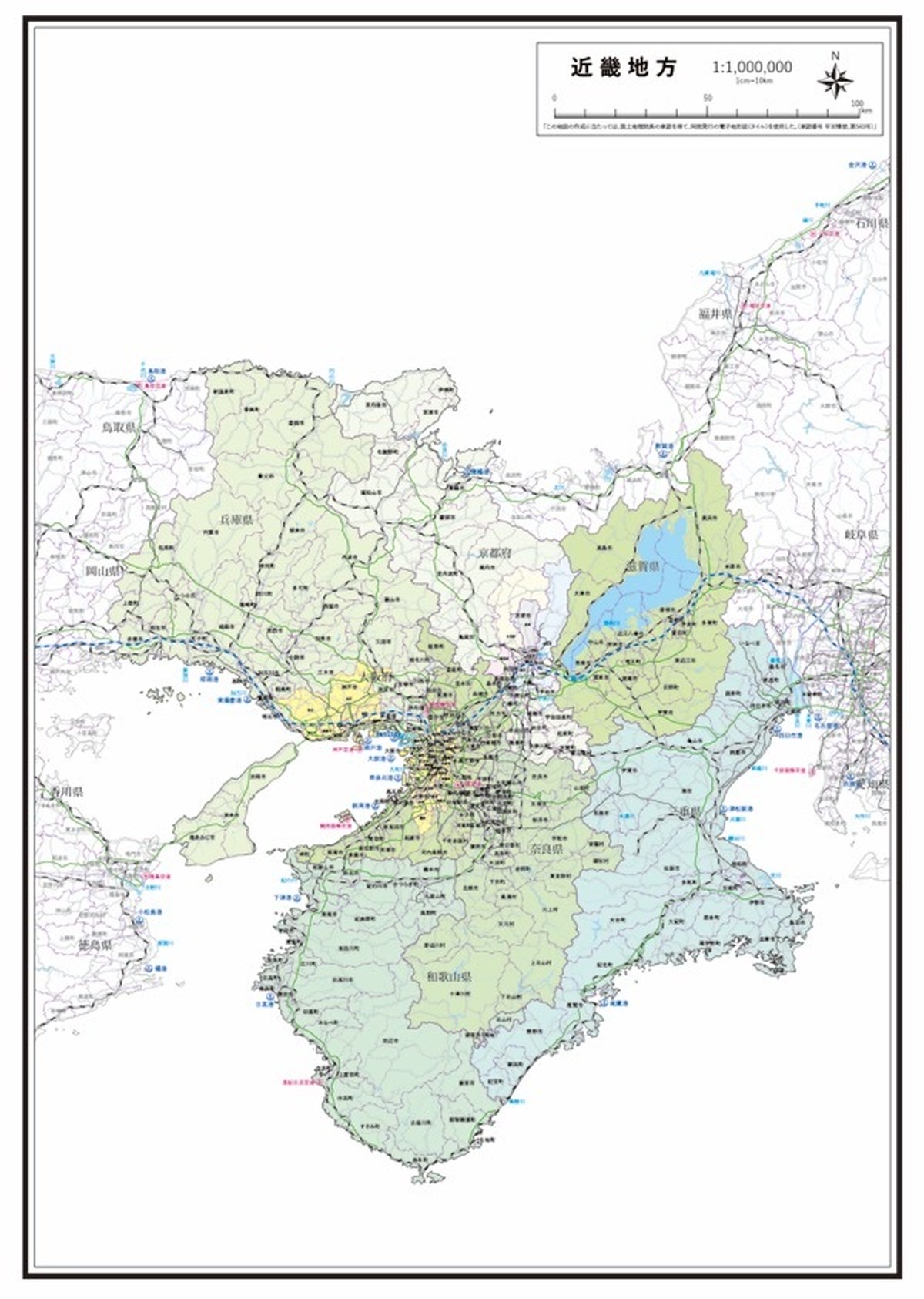 P8近畿地方 全情報 空港 港湾 K Kinki P8 楽地図 日本全国の白地図ショップ