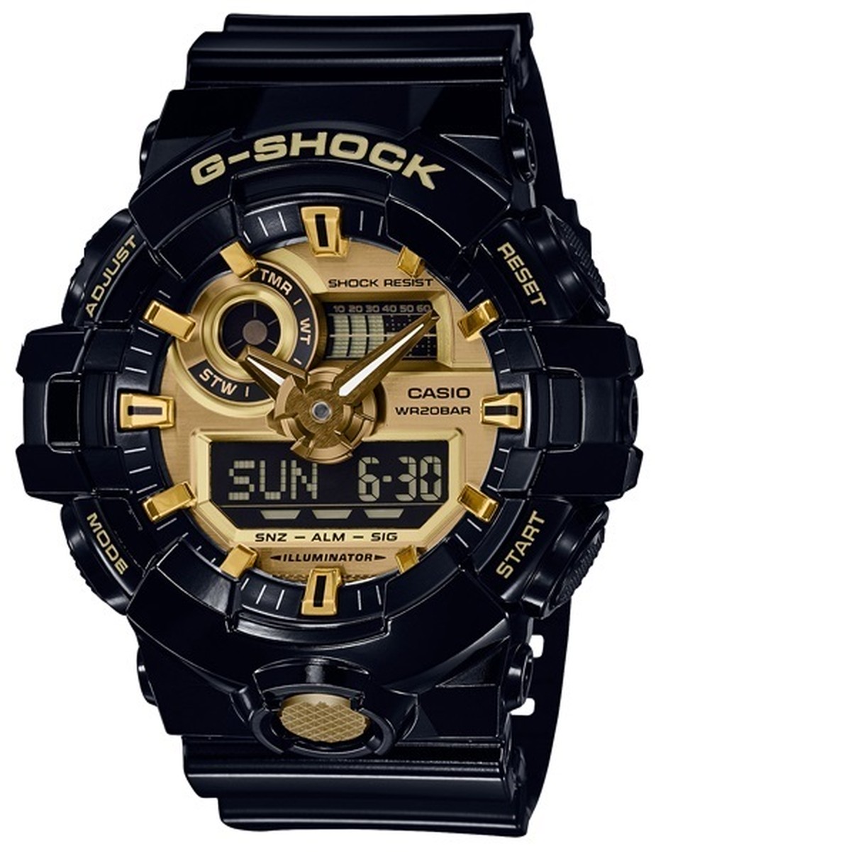G-SHOCK GA-710GB-1AJF BIG CASEシリーズ メンズ腕時計 ジーショック デジタル アナログ 時計 カシオ正規品
