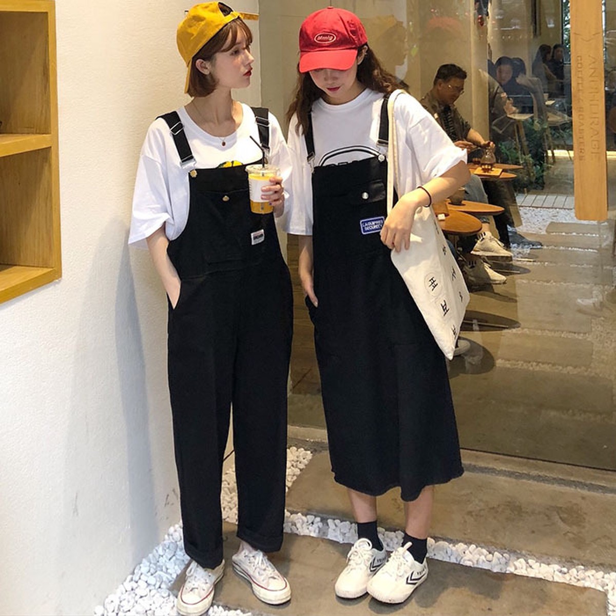 2type 双子コーデ ジャンパースカート Or オーバーオール サロペット ワンピース ゆったり Qrea Style プチプラ 韓国 ファッション 2type 双子コーデ ジャンパースカート Or オーバーオール サロペット ワンピース ゆったり Qrea Style プチプラ 韓国 ファッション
