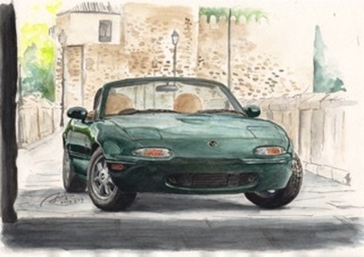 高画質水彩イラストデータ Eunos Roadster Vs Petrolhead Studio