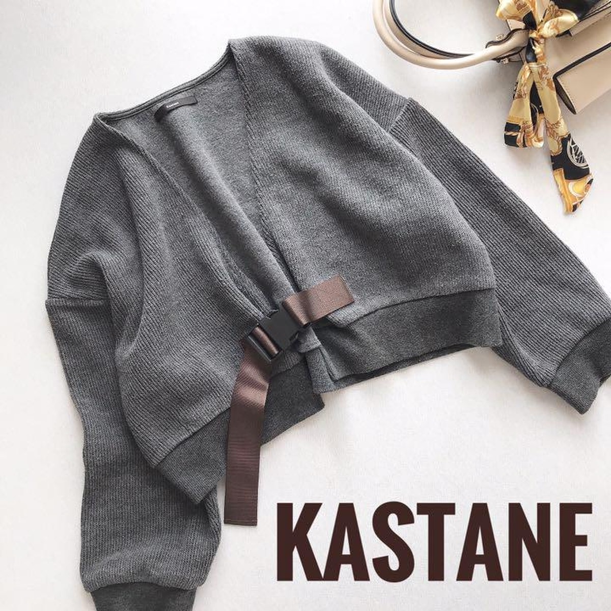 Kastane カスタネ ベルト付き カーディガン Clever Cats