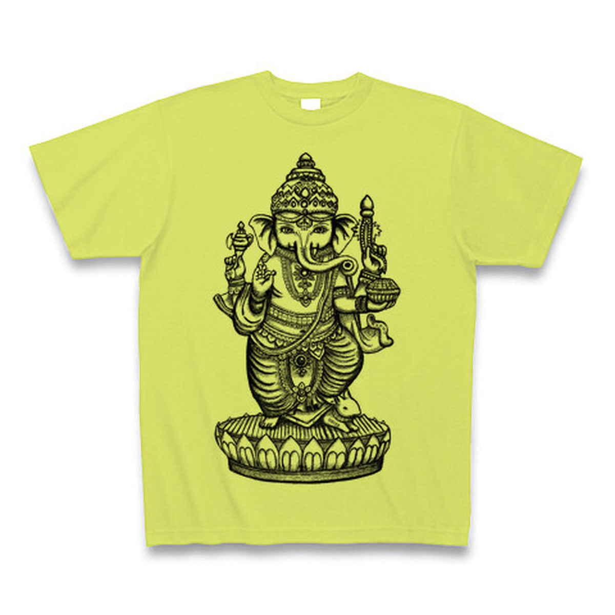 ガネーシャｔシャツ ライトグリーン うに屋本舗