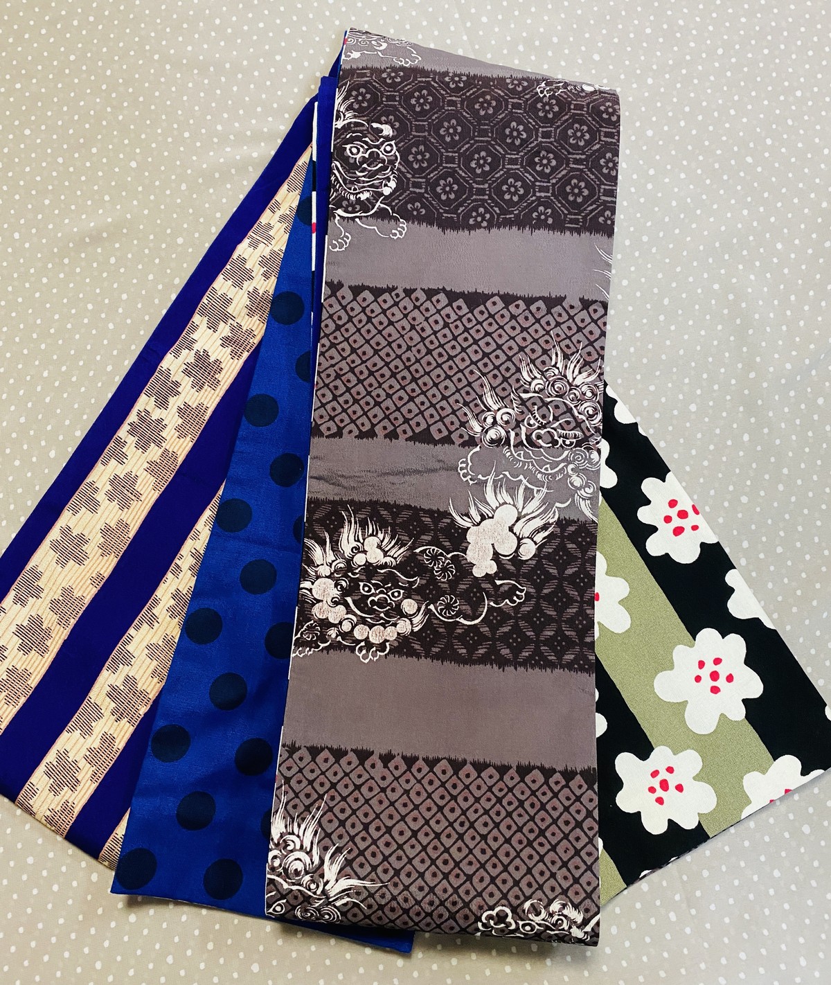 あみこ帯 お獅子と桜 麻のハ堂