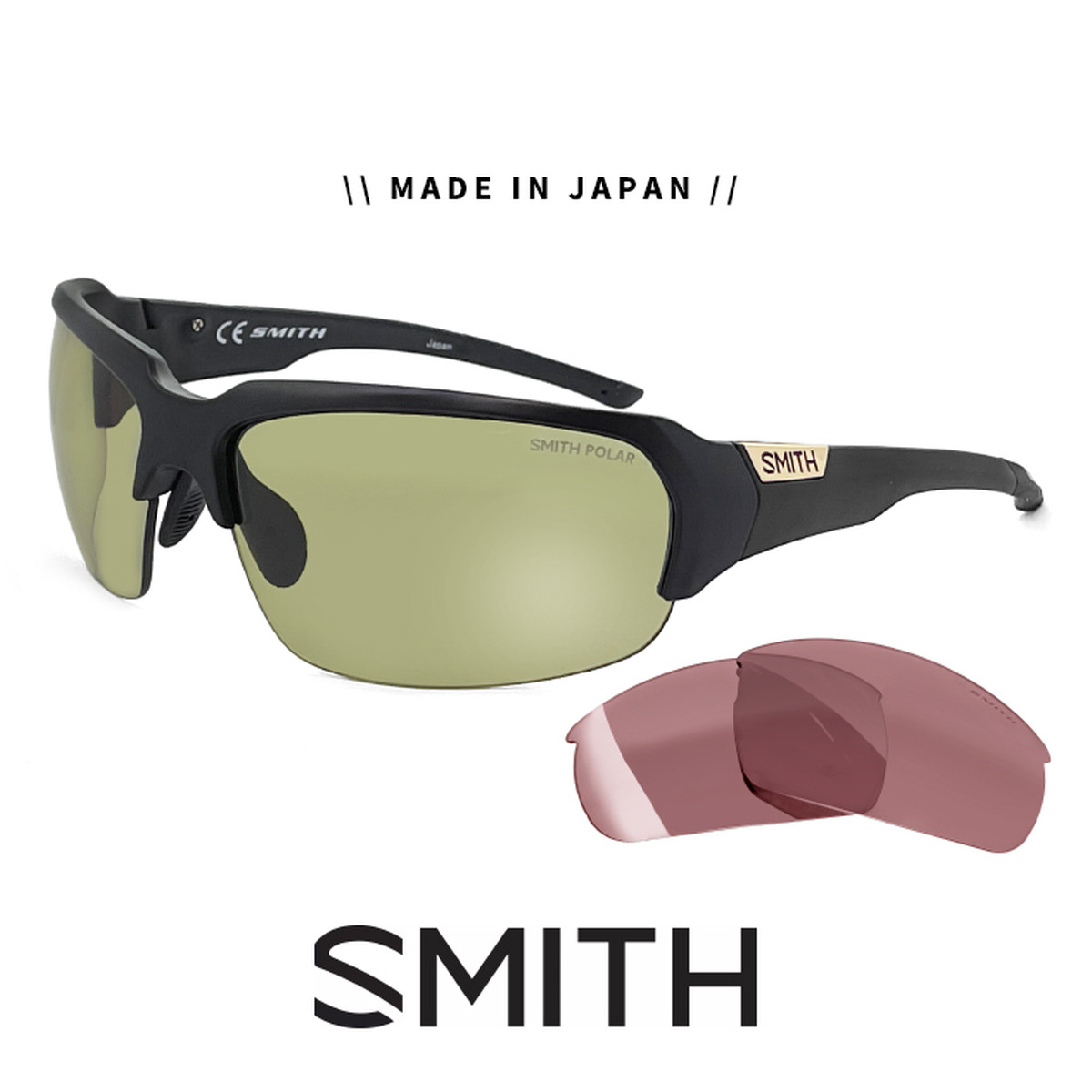 日本製 Smith スミス 偏光サングラス Swing Style Polar Yg 32 Ignitor Impossibly Black スウィング スタイル Made In Japan スペアレンズ付き メガネ サングラス 帽子 の 通販 Sunglass Dog