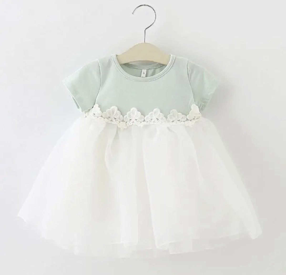 新品 60 90cm リボンベビーワンピース ミントグリーン Baby Kids Ropa Bonita Closet