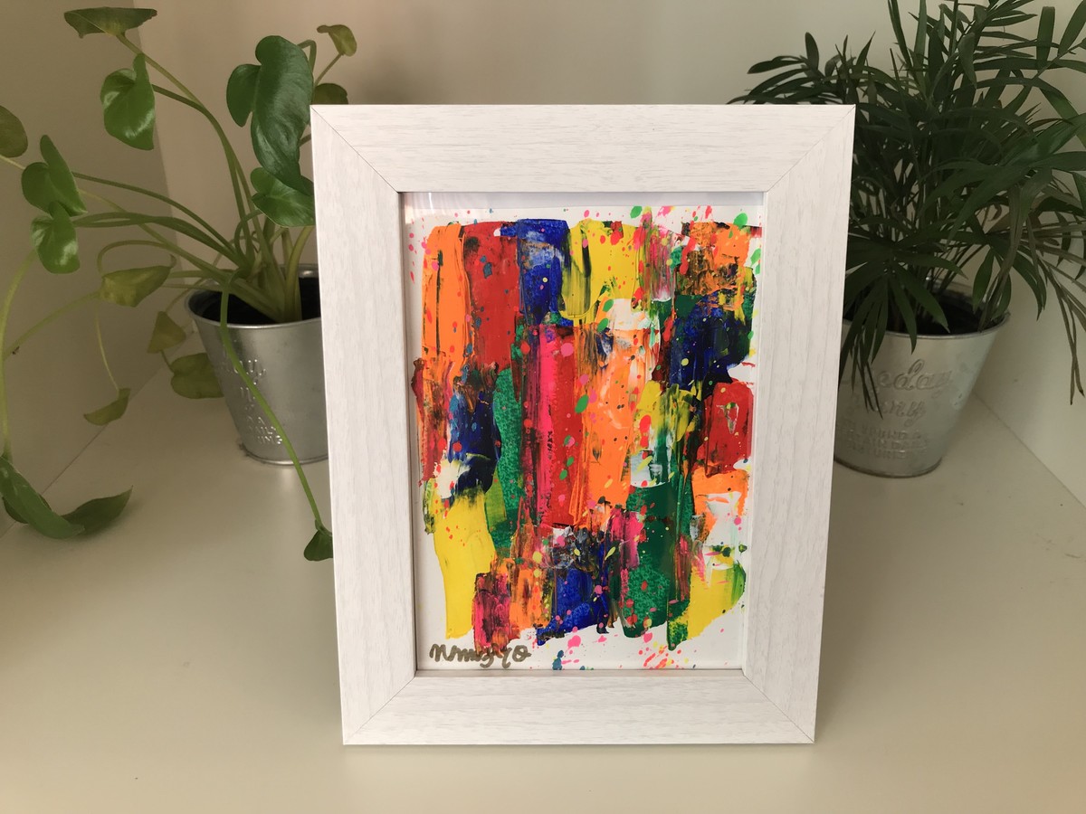 累計販売2万枚突破 油絵 抽象画 100 本物保証