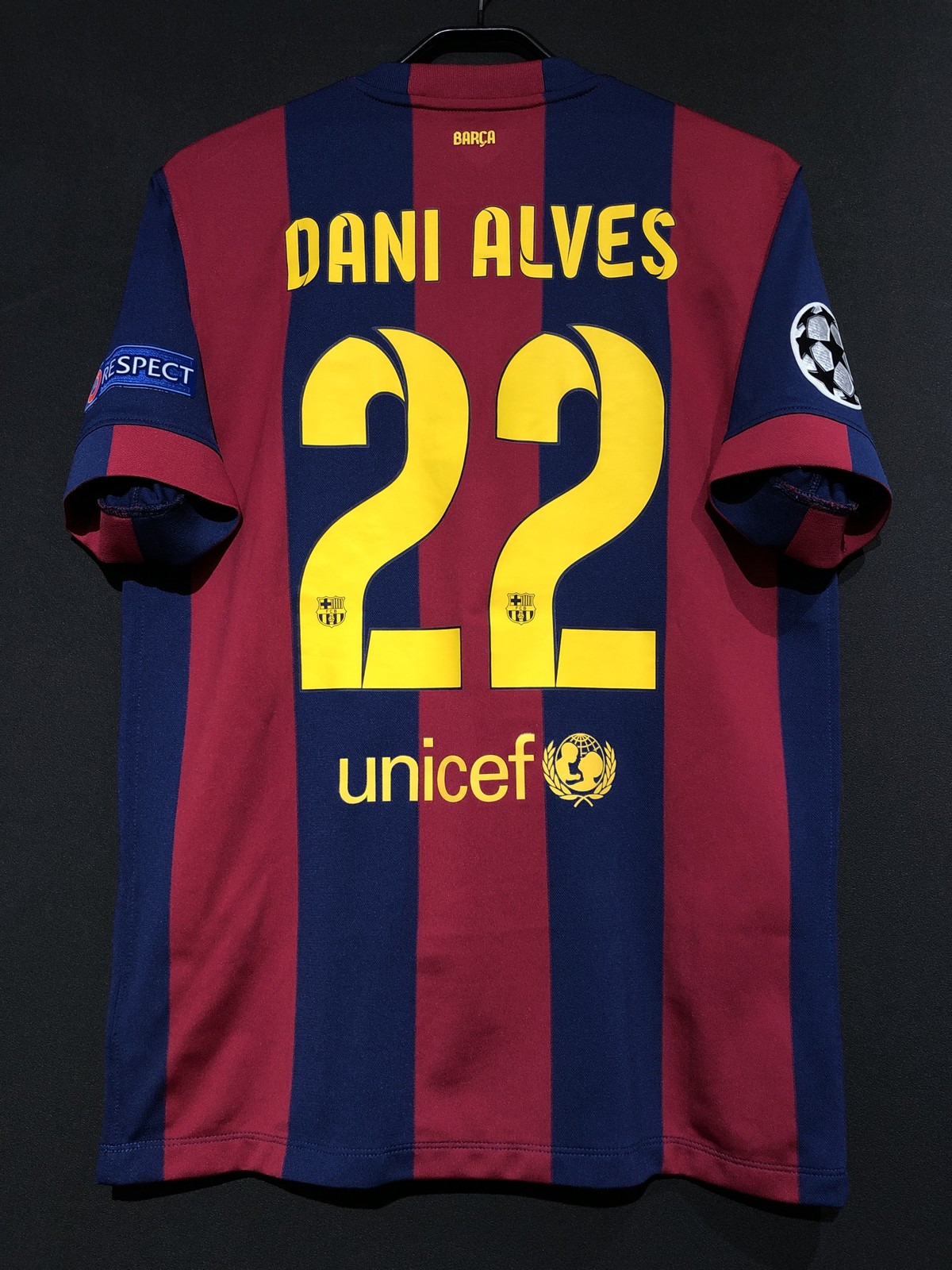 15 Fc Barcelona H Condition A Size M No 22 Dani Alves Ucl Final Vintage Sports Jr