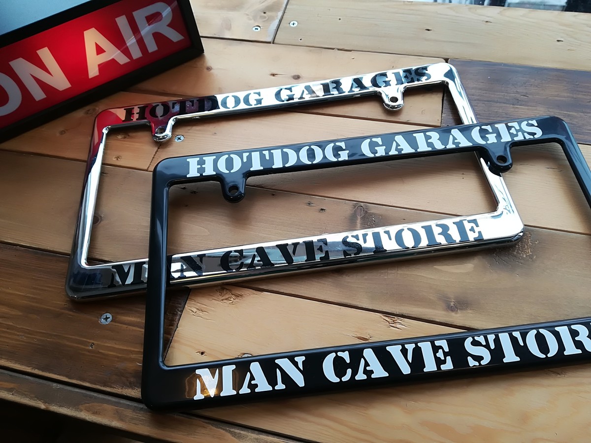 オリジナルライセンスフレーム ステンシル 太い マンケーブストア Man Cave Store ガレージ アメリカン雑貨 ホットドッグ 美容室