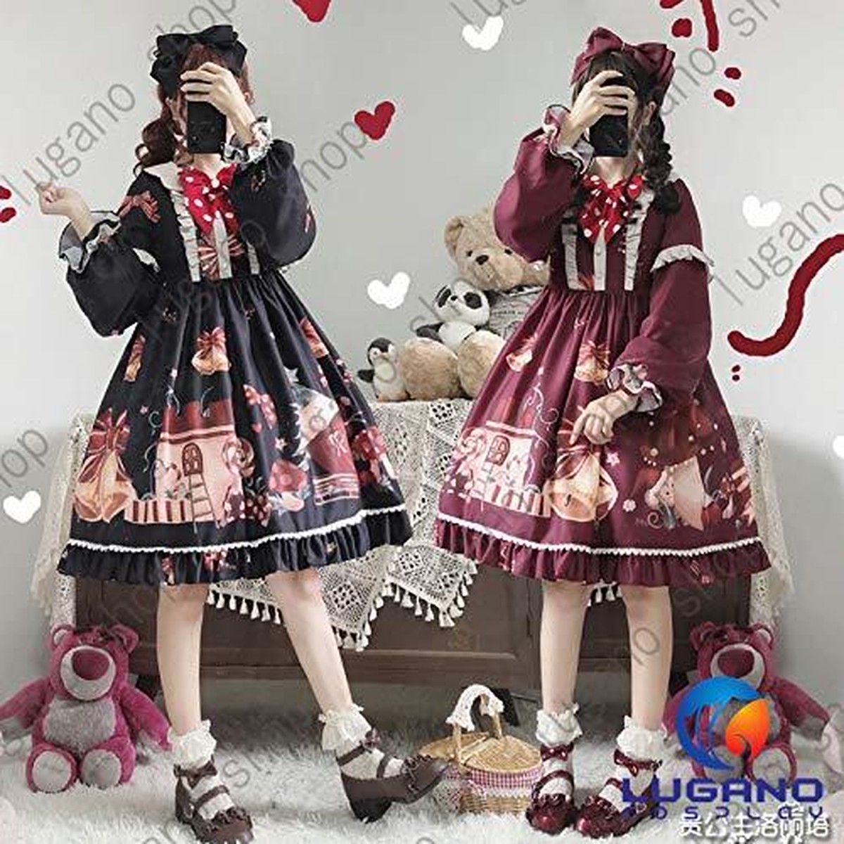 在庫限りッ アウトレット 萌えゴシック ロリータ風 Sweet Gothic Lolita風 ワンピース Kl009 森ガール 学園 クリスマス ハロウィン イベント仮装 コスチュー 数量限定 Centrodeladultomayor Com Uy