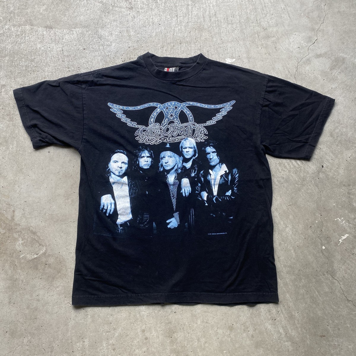 90年代 Aerosmith エアロスミス Nine Lives World Tour バンドtシャツ ヴィンテージ メンズl 古着 Tシャツ ｓａ15 Cave 古着屋 公式 古着通販サイト