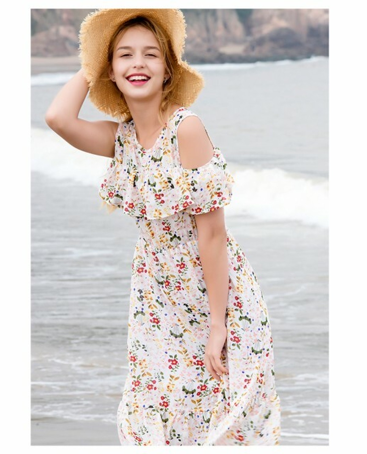 リゾート ワンピース 夏ワンピース ポリエステル ひざ丈 ラウンドネック Seaside Hanano リゾート ワンピース 夏ワンピース ポリエステル ひざ丈 ラウンドネック Seaside Hanano