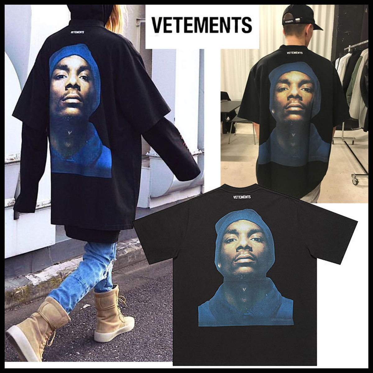 16aw Vetements ヴェトモン Snoop Dogg スヌープドッグ バックプリント オーバーサイズ Tシャツ Sohoo