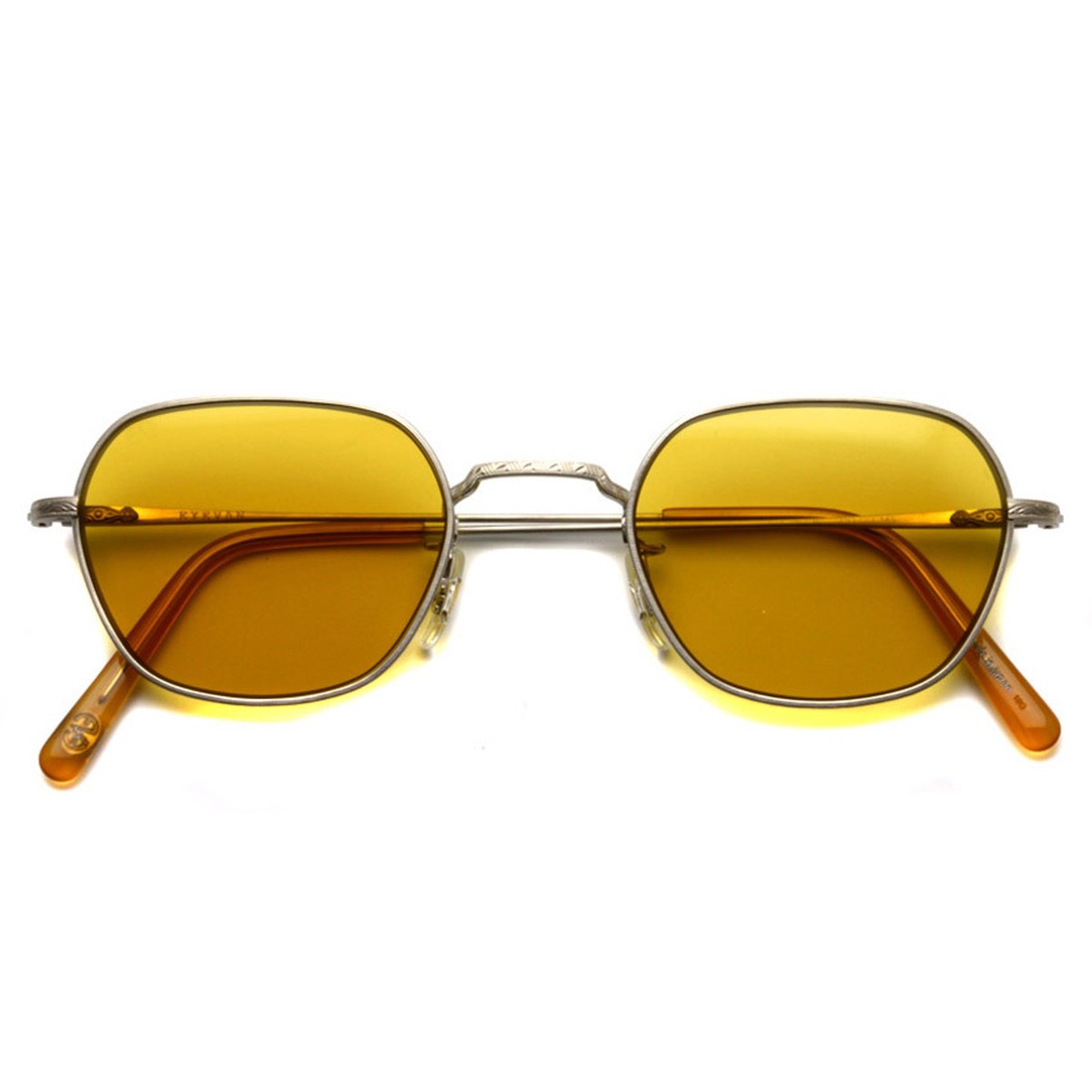 Eyevan アイヴァン Henley ブラッシュクローム マットシルバー マスタードブラウンレンズ サングラス 中目黒のメガネ サングラスセレクトショップ Props
