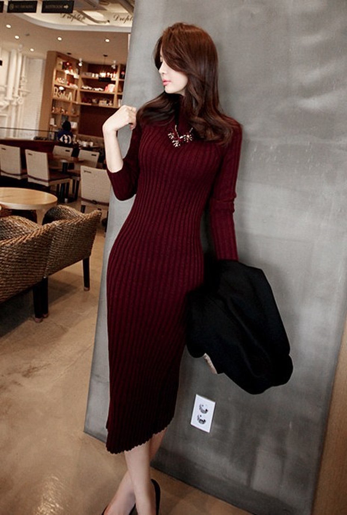 ニットハイネックワンピース ハイネックワンピース タイトスカート タイトスカートロング ニットタイトスカート ロングタイトスカート ロングタイトワンピース ニットタイトワンピース タイトワンピ タイトワンピース膝丈 韓国タイトワンピース ニット