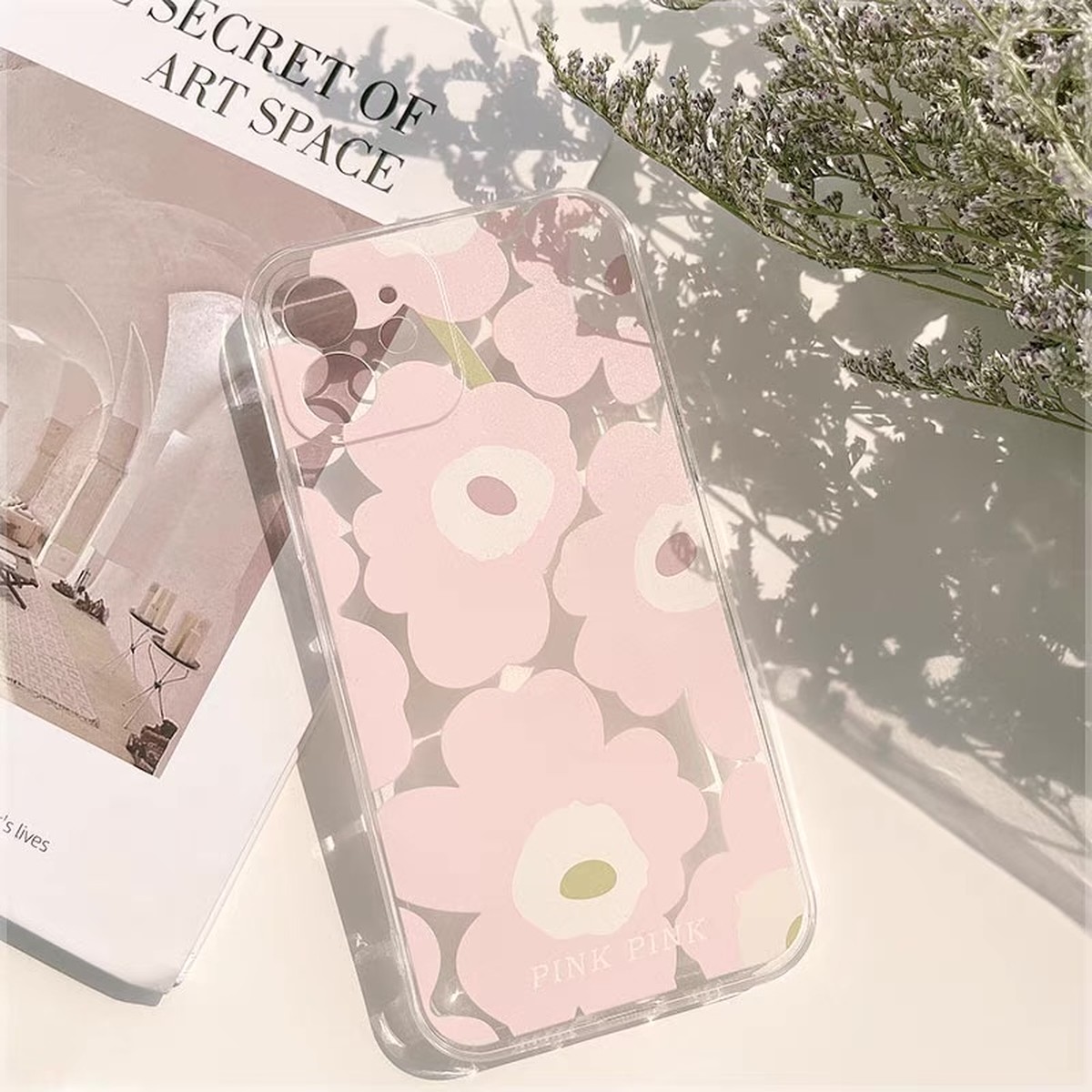 Pink Flower Iphonecase ピンク お花 花柄 韓国 ニュアンスカラーiphoneケース マリメッコ風 クリアケース スマホ ニュアンスカラー オレンジ ベージュ 韓国ファッション 韓国雑貨 Nuance You 韓国インテリア 韓国ファッション 北欧インテリア 海外インポート品