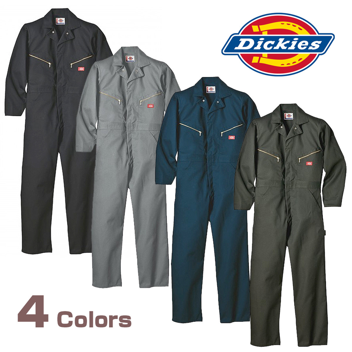 Dickies ディッキーズ ユニセックス カバーオール つなぎ サロペット 作業服 4879 Blended つなぎ 作業服 4カラー 並行輸入 Trend Design