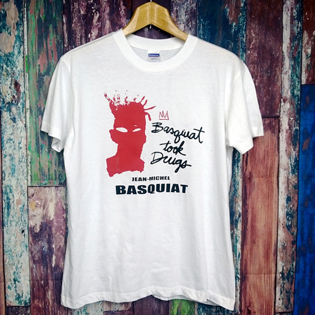 ジャン ミシェル バスキア Basquiat 半袖白色 Tシャツ 選べる6サイズ S M L Xl Xxl Xxxl 送料無料 ネコのコネ