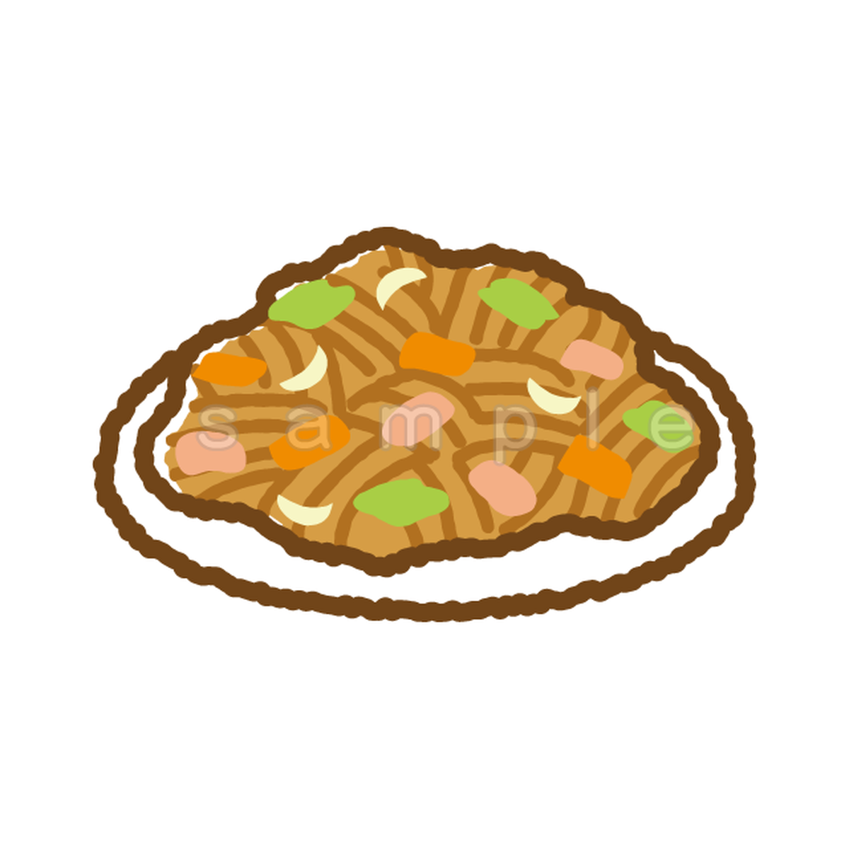 焼きそば D034 Png イラストショップくま 商用利用okのかわいいイラストのフリー素材がたくさん