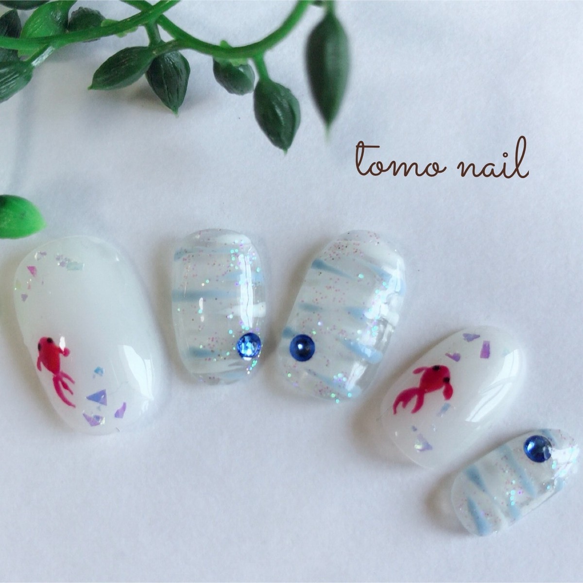 可愛い金魚 夏ネイル Tomo Nail