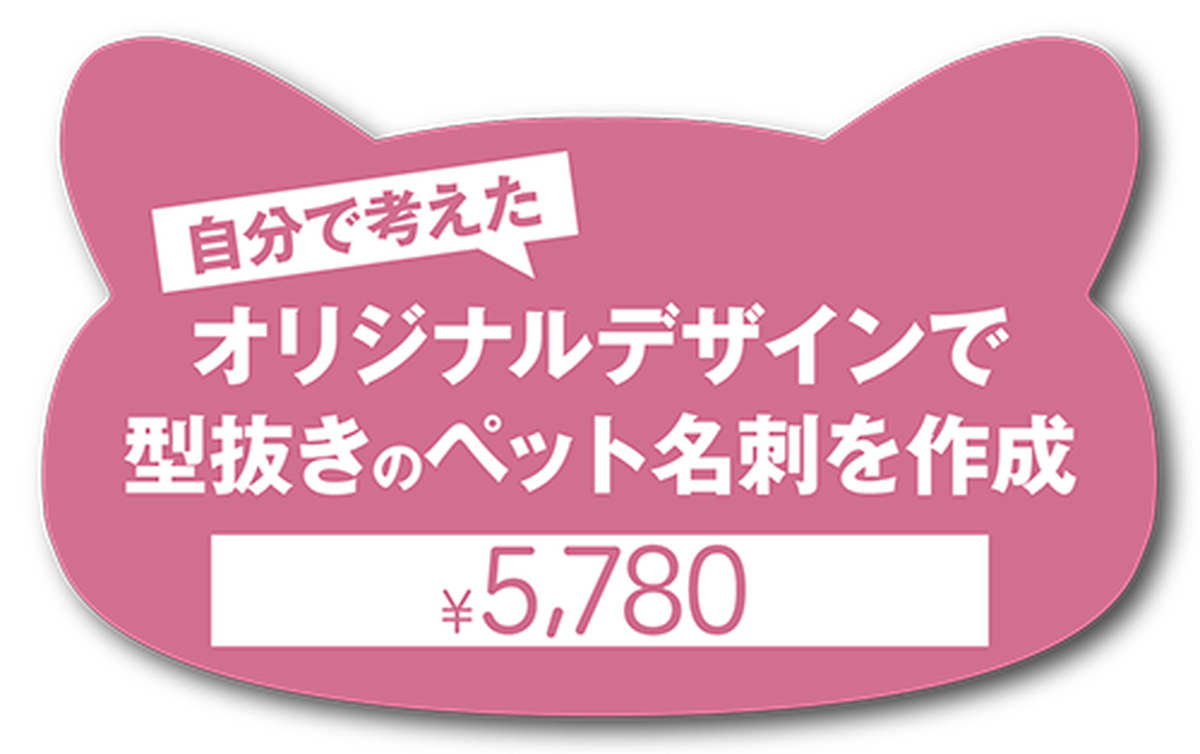 お客様が自分で考えたオリジナルデザインで型抜きペット名刺を作成 手書き原稿必須 お任せではありません ペット名刺のもふり堂