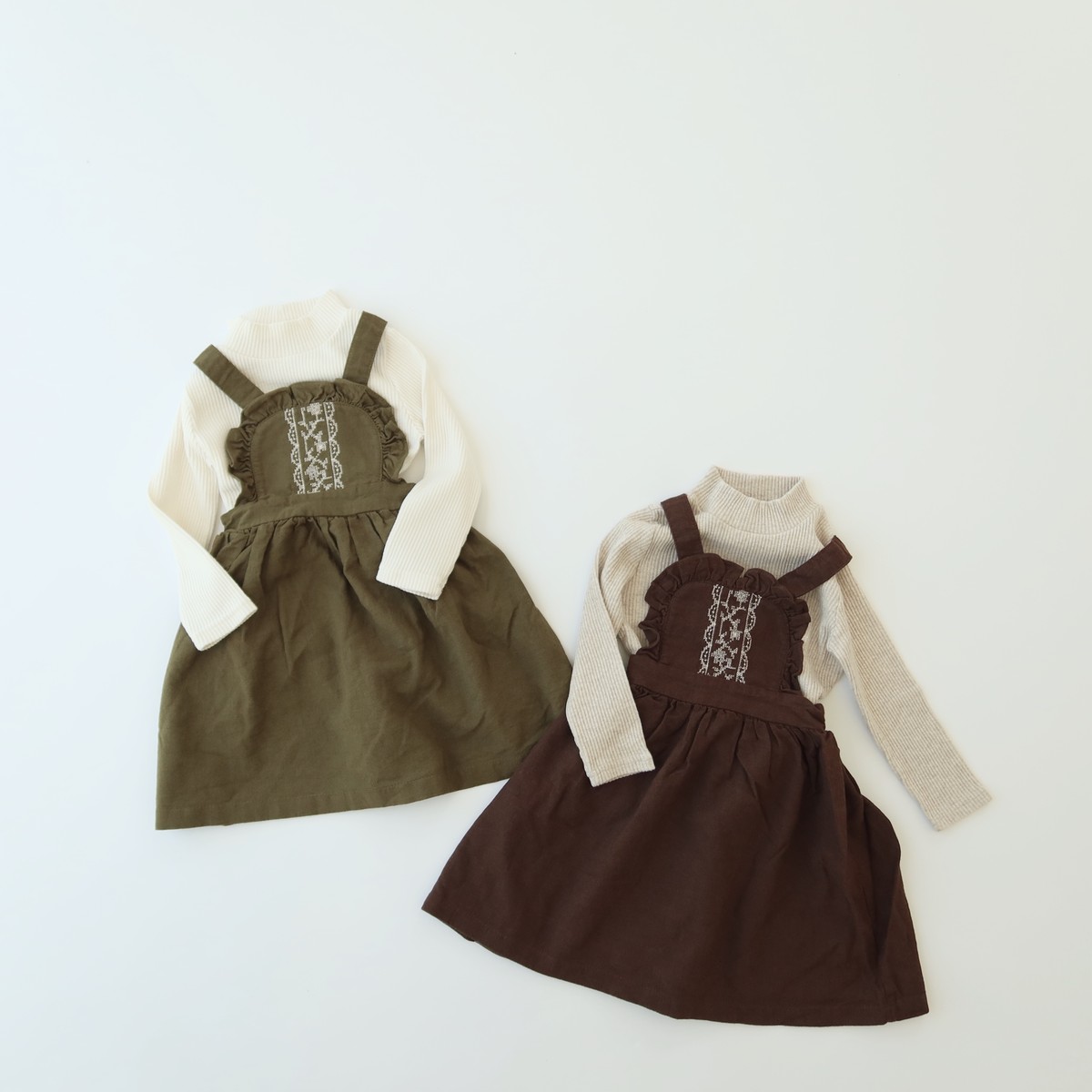 子供服 ブラウス＆ジャンバースカート  韓国子供服 Bisque -びすく-