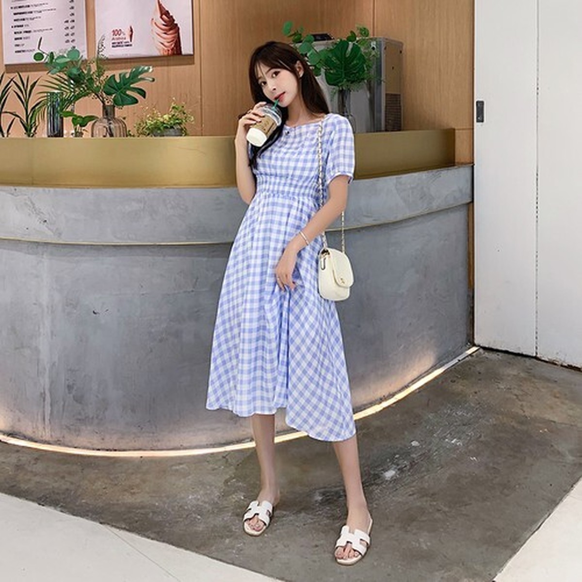 人気ショップが最安値挑戦 Blugirl ワンピース ギンガムチェック 大人ガーリー フレア フェミニン 55 以上節約 Villa Saintantoine Com