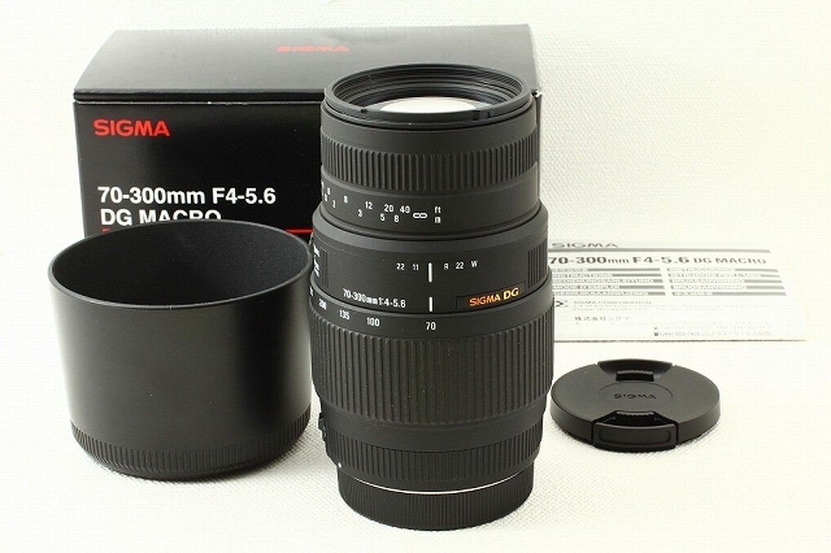 Sigma Af 70 300mm F4 5 6 Dg Macro Canon キヤノン 元箱付き 極上品ランク 8771 ヒビノカメラ Shop 中古カメラ レンズ 三脚などの通販