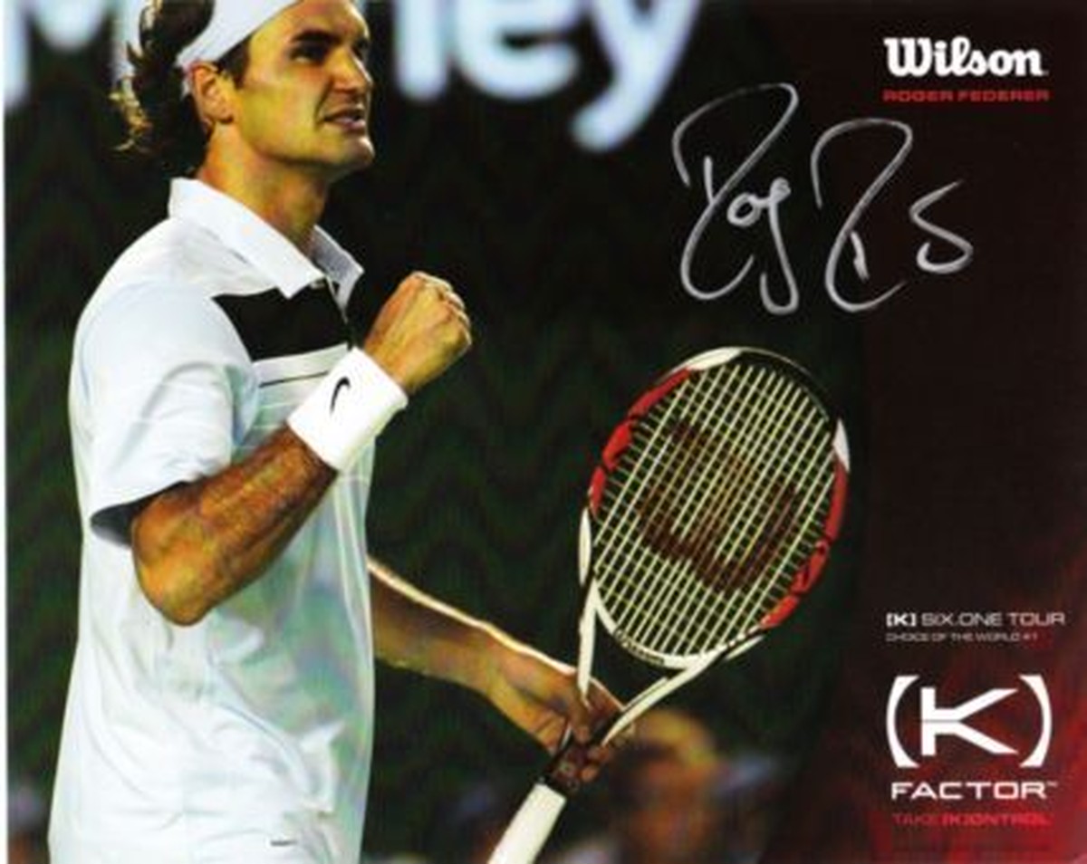 Wilson フェデラー直筆サイン入り K Factor ファンシート 25 リバティクロス