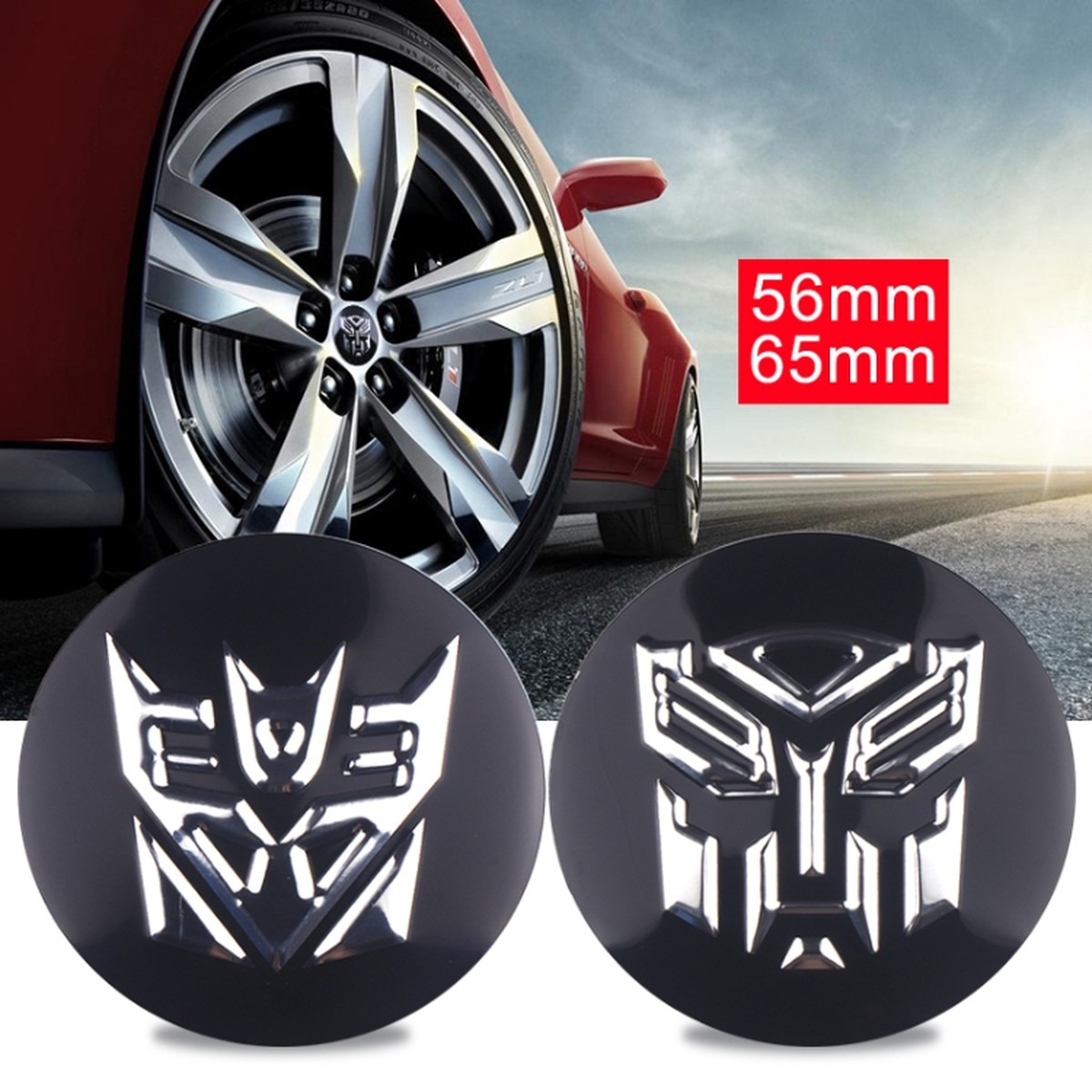 バッジ ステッカー ホイールセンター用 56mm 65mm Transformers Autobot Decepticon トランスフォーマーズ オートボット ディセプティコン 車バイクのパーツ店