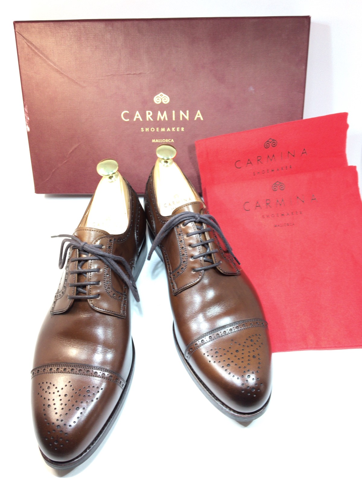 試着のみ カルミナ CARMINA セミブローグ 25.5cm 付属品付 | 中古靴・革靴・ブーツ通販専門店 DafsMart ダフスマート