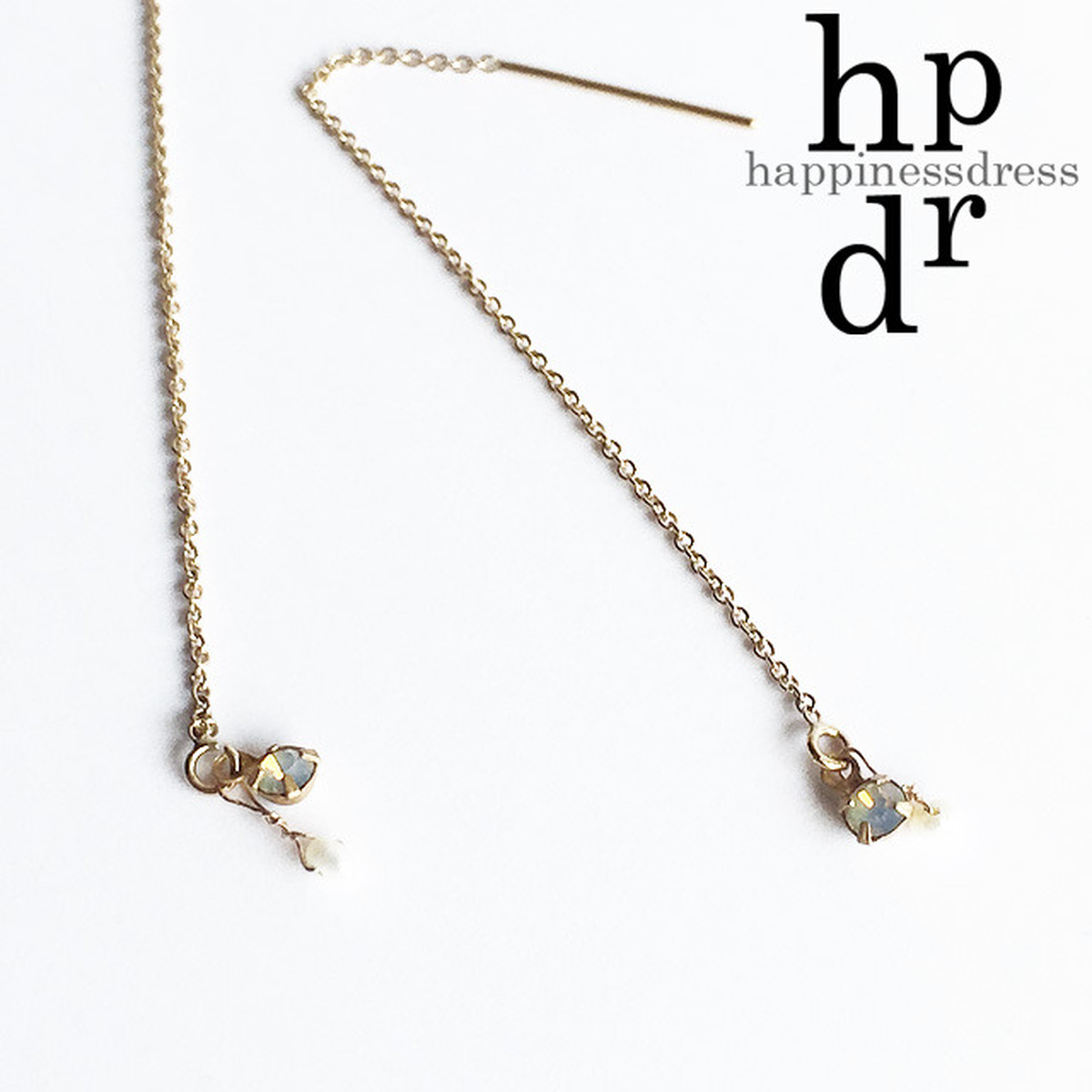 Ribbonholiday リボンホリデー 14kgfダブルチャームアメリカンピアス Happinessdress ハピネスドレス