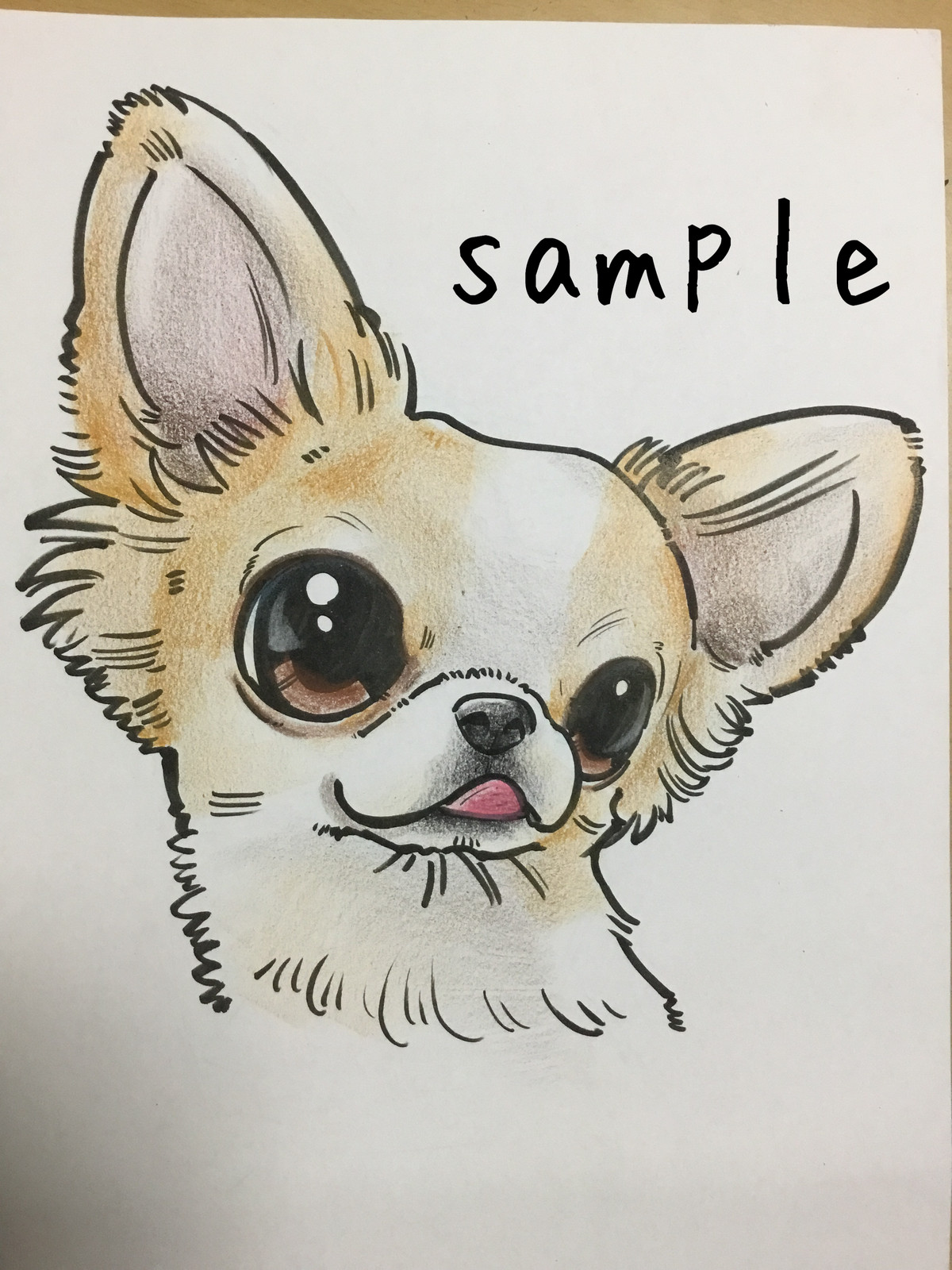 犬の似顔絵 Nigaoepikaso
