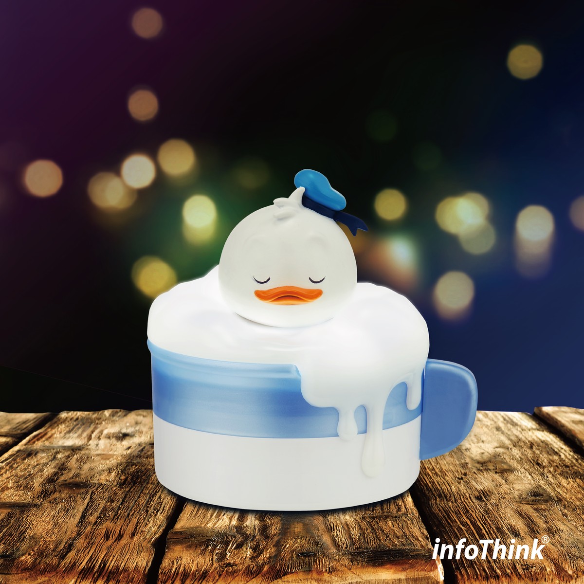 Infothink Disney 小物入れ ランプ Au Lait Lamp X Storage Box ディズニー Disney ドナルドダック Donald Duck Ial 100 Dd E Qualia イークオリア