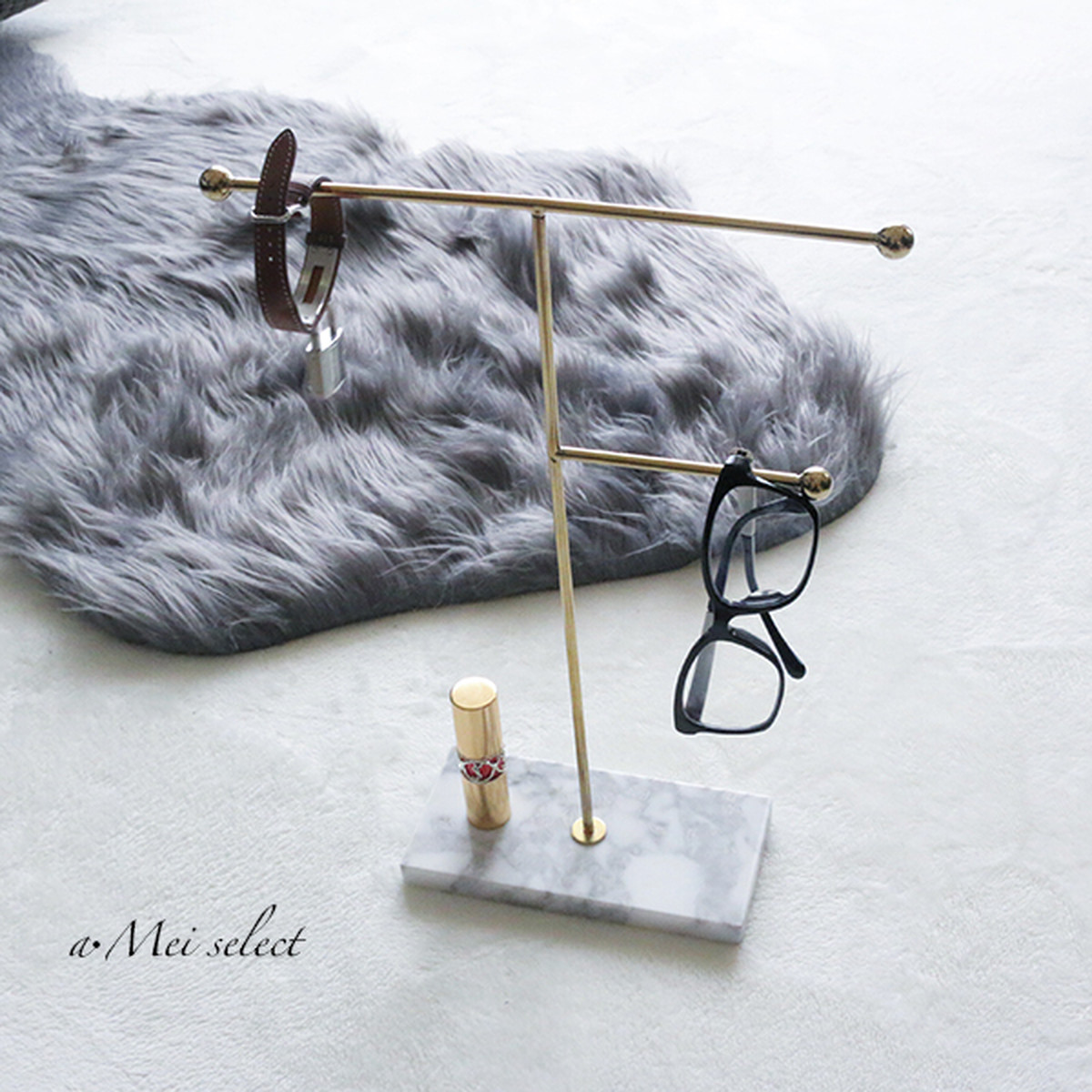 本物大理石使用 ゴールド マーブル 大理石アクセサリースタンド ジュエリー ディスプレイスタンド 小物収納 A Mei 簡単homeインテリア用品 雑貨ショップ