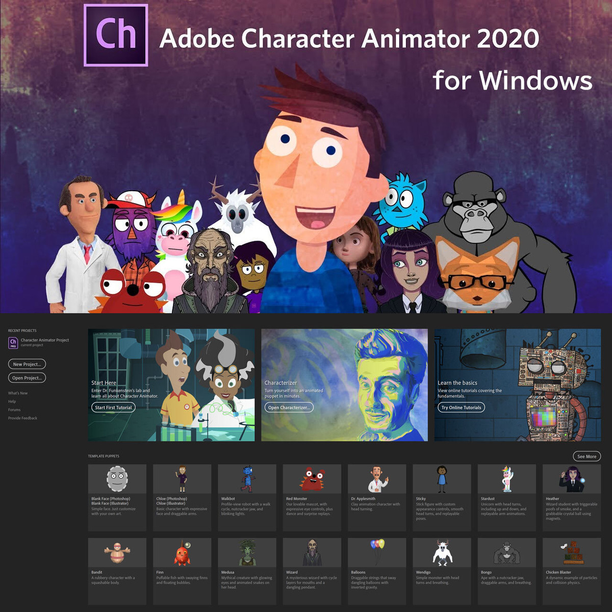 Adobe Creative Cloud For Windows Character Animator アドビ ウィンドウズ版 キャラクターアニメーター Softmax