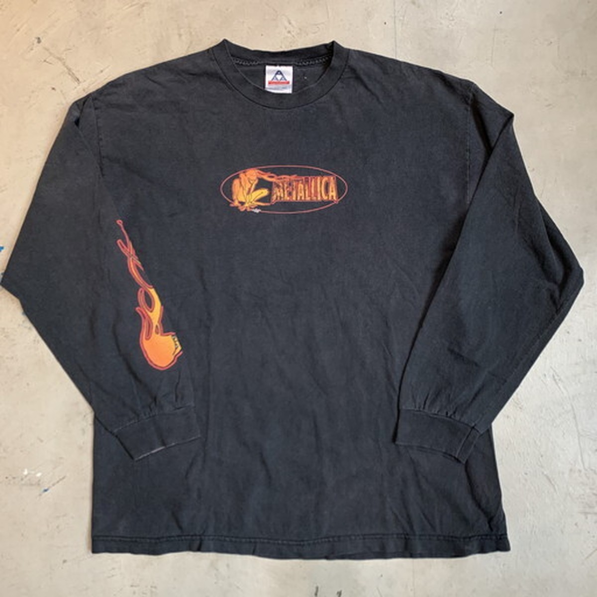 90's METALLICA メタリカ 長袖Tシャツ ロンTee 袖プリ 1999年 Squindo へヴィーメタル ロック ブラック XL