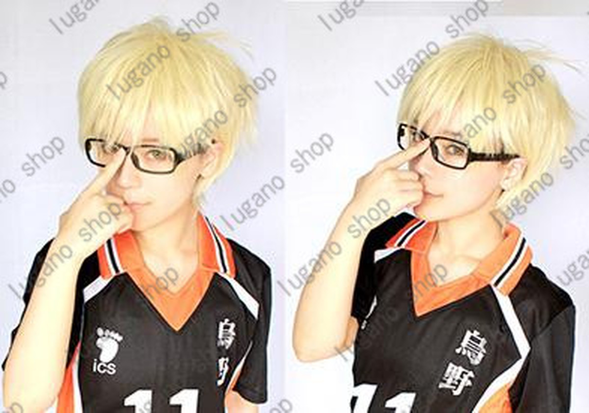 ハイキュー 月島 蛍 つきしま けい 風 高品質コスプレウィッグ ウイッグネット Players Shop