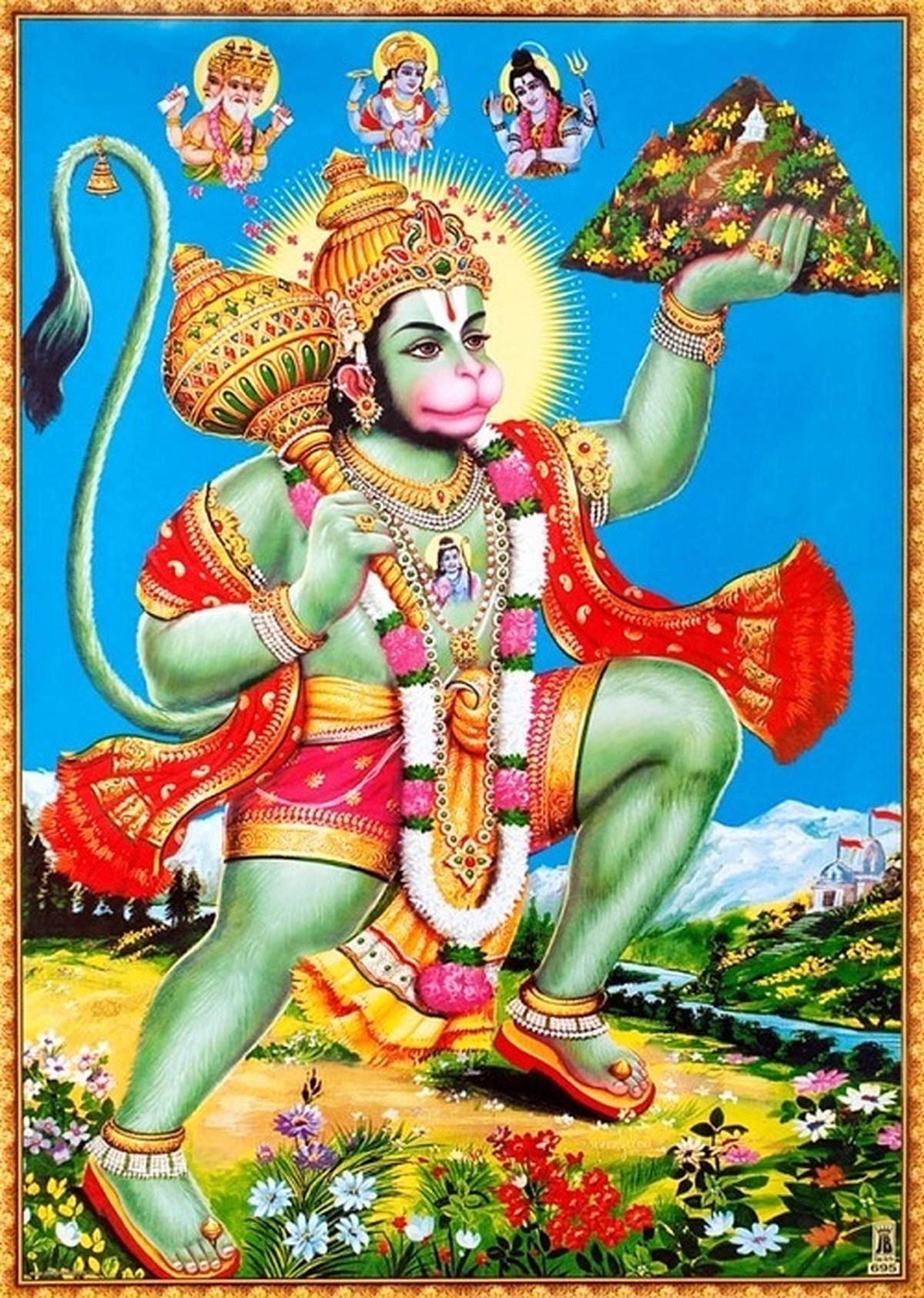インドの神様 ハヌマーン神のお守りカード 013 India God Hanuman