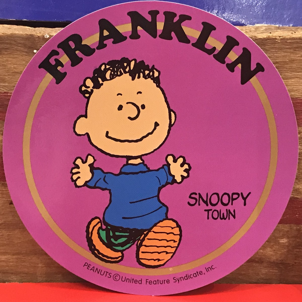 スヌーピー Peanuts フランクリン 特大ステッカー 限定品 00年製 福岡 大名のおもちゃ屋 トイズヘッド